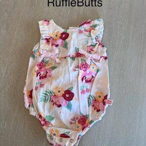 RuffleButts Floral Baby Romper